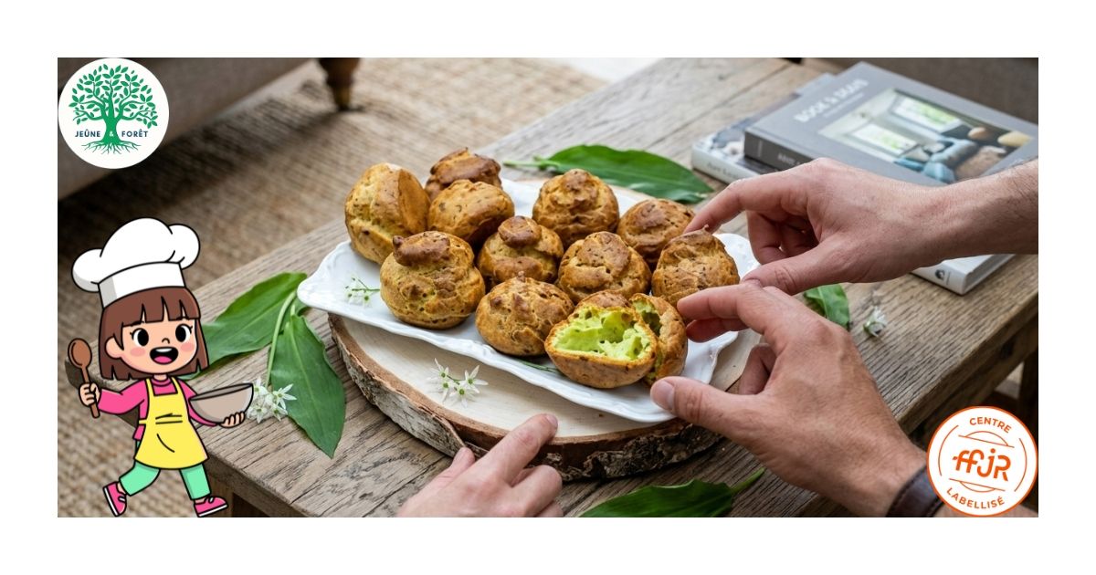 Gougères à l’ail des ours - Les recettes Jeûne & Forêt - Randonnée bien être Santé Énergie AMJ FFJR Hauts de France