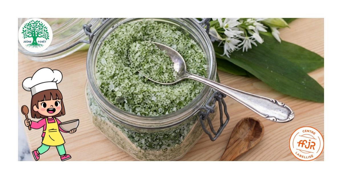 Sel à l’ail des ours - Les recettes Jeûne & Forêt - Randonnée bien être Santé Énergie AMJ FFJR Hauts de France