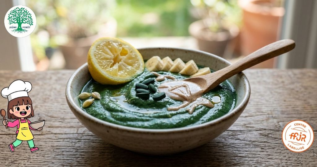 Goûter fruité à la spiruline - Jeûne & Forêt - Randonnée bien être Santé Énergie